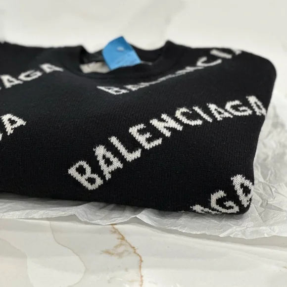 Balenciaga All Over Logo Sweater